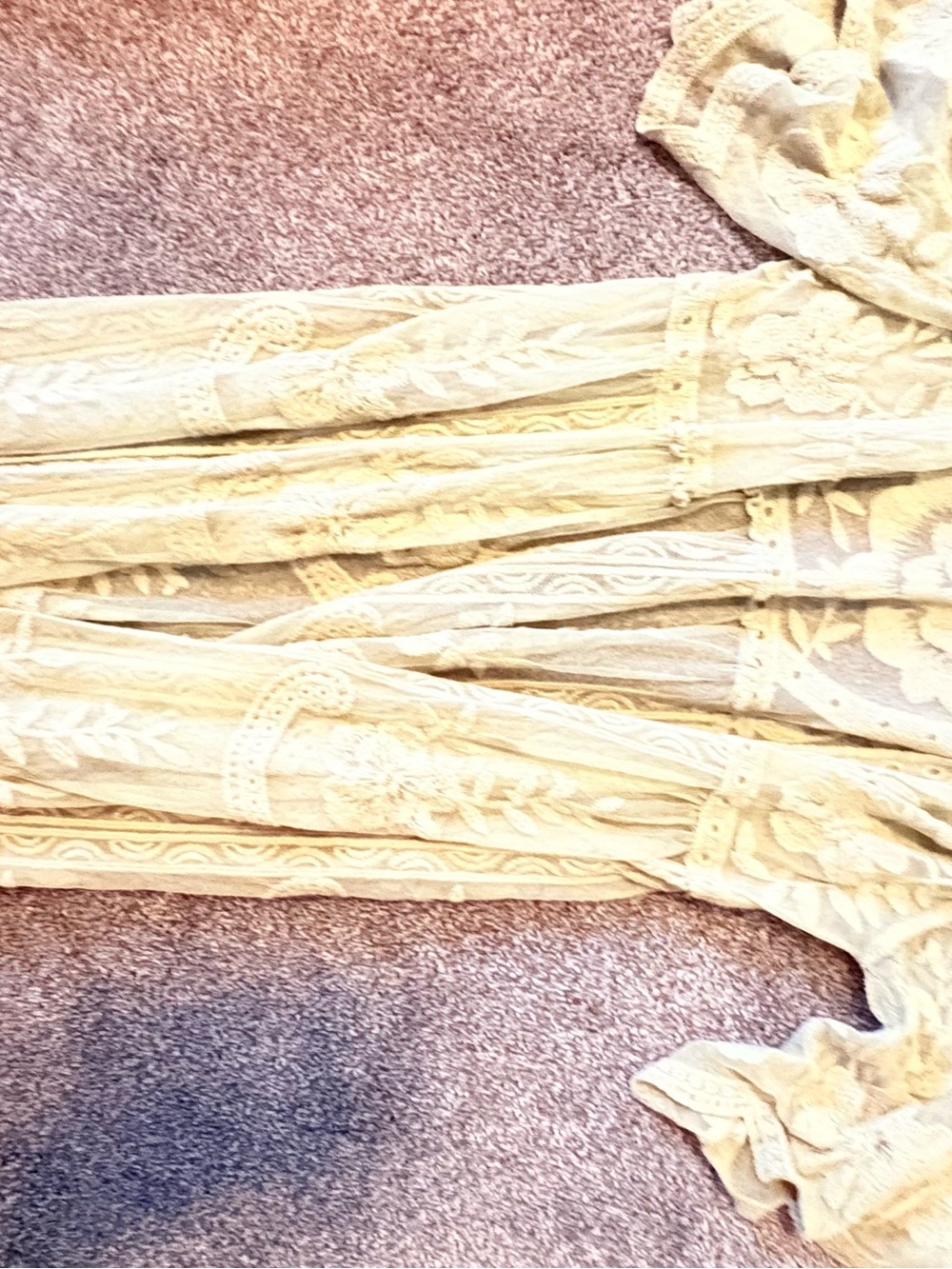 Rachel Zoe Sheer Lace Robe in Cream